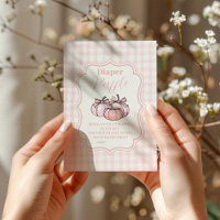 Chica Baby Shower Raffle Diapper de calabaza rosa