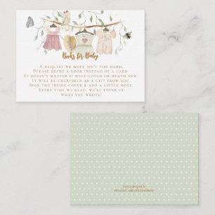 Tarjeta De Recepción Chica Cottagecore Libro de Clothesline Baby Shower