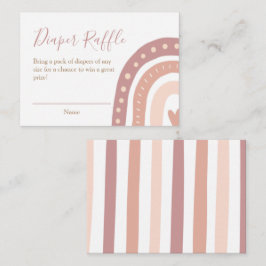 Tarjeta De Recepción Chica de arcoiris rosa lindo Baby Shower Diaper Ra