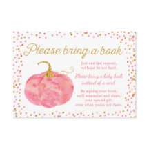 Chica de calabaza acuática Baby Shower Trae un lib