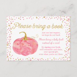 Tarjeta De Recepción Chica de calabaza acuática Baby Shower Trae un lib