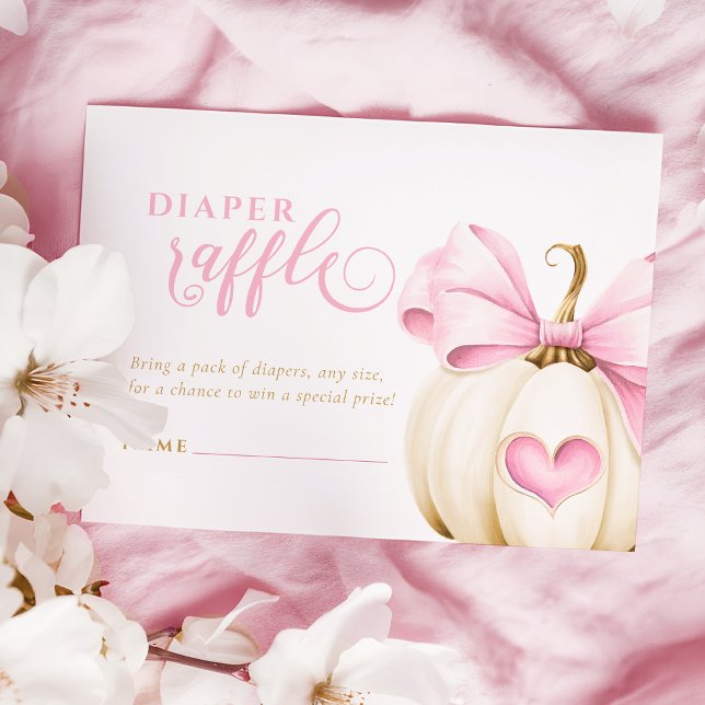 Tarjeta De Recepción Chica de Calabaza de Coquette Diaper Raffle (Subido por el creador)