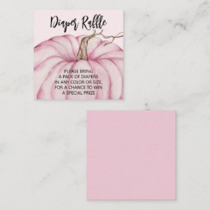 Tarjeta De Recepción Chica de calabaza rosa Baby Diaper Raffle