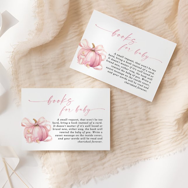 Tarjeta De Recepción Chica de calabaza rosa solicitud de libro de Baby  (Subido por el creador)