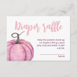 Tarjeta De Recepción Chica de calabaza rosada Baby Shower