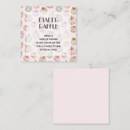 Tarjeta De Recepción Chica de calabazas rosadas Baby Diaper Raffle