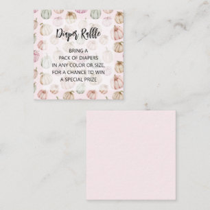 Tarjeta De Recepción Chica de calabazas rosadas Baby Diaper Raffle