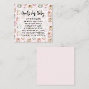 Tarjeta De Recepción Chica de calabazas rosadas Solicitud de libro para