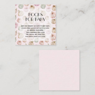 Tarjeta De Recepción Chica de calabazas rosadas Solicitud de libro para
