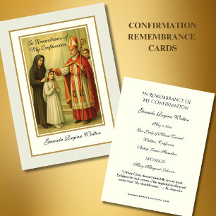Tarjeta De Recepción Chica de confirmación del Sacramento religioso - T