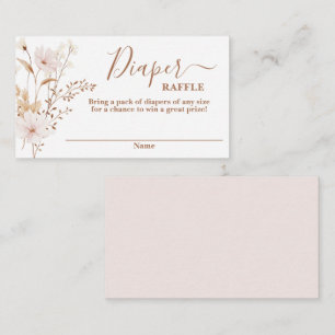 Tarjeta De Recepción Chica de ducha de bebé de flores silvestres Diaper