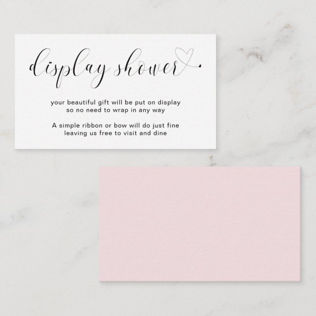 Tarjeta De Recepción Chica de ducha de pantalla Baby Shower sencillo ro (Anverso / Reverso)