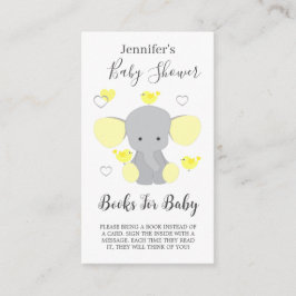 Tarjeta De Recepción Chica de elefante amarillo para la solicitud de un