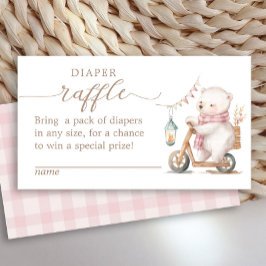 Tarjeta De Recepción Chica de espera temprana Baby Shower Diaper Raffle