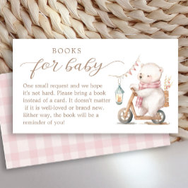 Tarjeta De Recepción Chica de espera temprana Baby Shower Libros para b