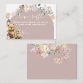 Tarjeta De Recepción Chica de flores silvestres de bosque Baby Shower