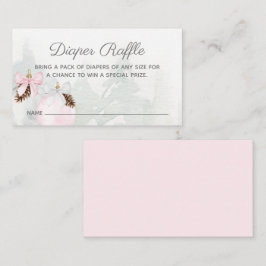 Tarjeta De Recepción Chica de invierno Baby Shower Diaper Raffle