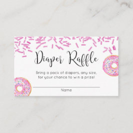 Tarjeta De Recepción Chica de la ducha de bebé, rifa de pañales rosados