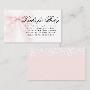 Tarjeta De Recepción Chica de lazo rosa Fiesta moderna de bebé