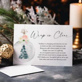 Tarjeta De Recepción Chica de oro rosa ducha de visualización de árbol