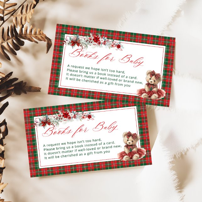 Tarjeta De Recepción Chica de Oso Teddy Libros Baby Shower para bebé (Subido por el creador)