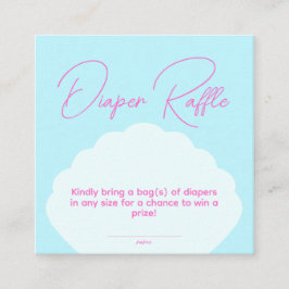 Tarjeta De Recepción Chica de primer cumpleaños minimalista Pink Diaper