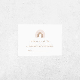 Tarjeta De Recepción CHICA de ROWAN Boho Rainbow Baby Shower Diaper Raf