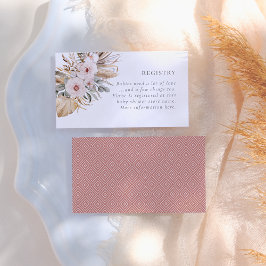 Tarjeta De Recepción Chica del desierto Boho Bohemian de Pampas