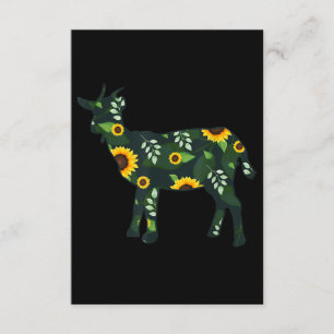 Tarjeta De Recepción Chica del girasol Floral Goat Kid Hawaii