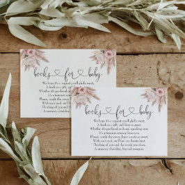 Tarjeta De Recepción Chica Elefante Boho Libros Baby Shower Para Bebés