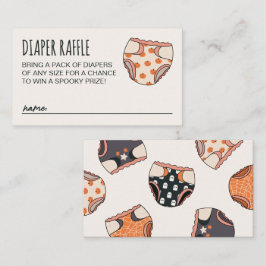 Tarjeta De Recepción Chica espeluznante Halloween Baby Shower Diaper Ra