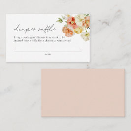 Tarjeta De Recepción Chica floral brillante Pastel Diaper Raffle Ticket