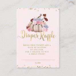 Tarjeta De Recepción Chica Floral de calabaza pequeña Bolsa de Raffle