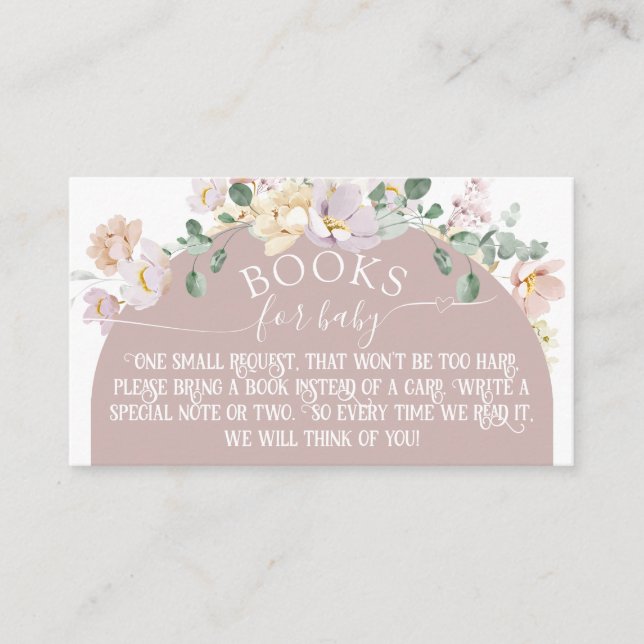 Tarjeta De Recepción Chica floral de la primavera de Woodland Baby Show (Anverso)