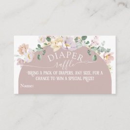 Tarjeta De Recepción Chica floral de primavera de Woodland Diaper Baby 