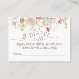 Tarjeta De Recepción Chica floral de primavera de Woodland Diaper Baby 