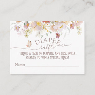 Tarjeta De Recepción Chica floral de primavera de Woodland Diaper Baby 