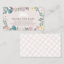 Tarjeta De Recepción Chica Floral Rosa Bunny Solicitud de libro Baby Sh