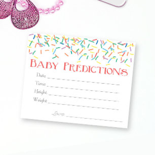 Tarjeta De Recepción Chica Juego de Predicciones para Bebés Sprinkle