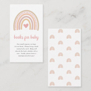 Tarjeta De Recepción Chica lindo boho libros arcoiris para bebé Baby Sh