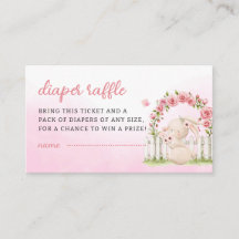 Chica Rosa Bunny Boho Diaper Raffle Baby Shower