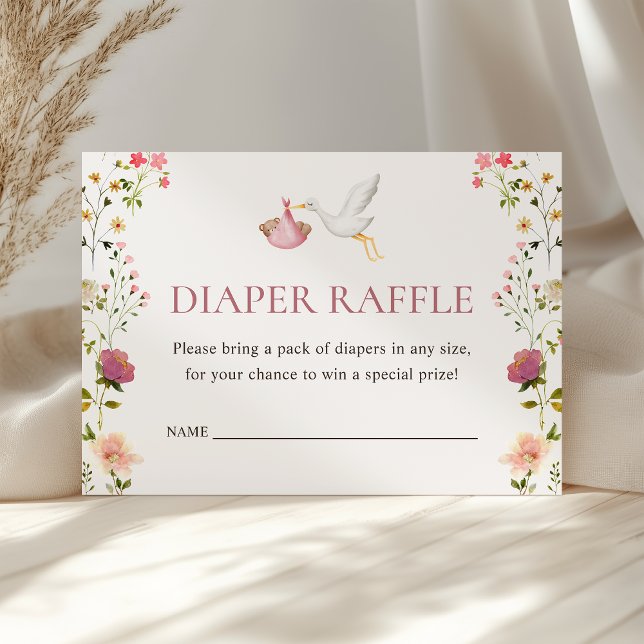 Tarjeta De Recepción Chica rosa de entrega de cigüeñas Baby Shower Diap (Subido por el creador)