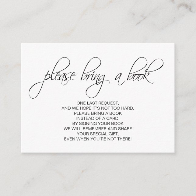 Tarjeta De Recepción Chica rosa de Rubor trae un libro insertado en Bab (Anverso)