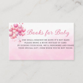 Tarjeta De Recepción Chica rosa dulce Teddy Bear Balloon Boon para bebé