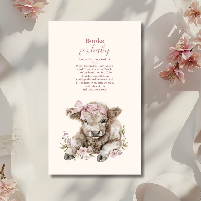 Tarjeta De Recepción Chica rosa Floral Highland: Libros para bebés de v (Subido por el creador)