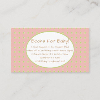 Tarjeta De Recepción Chica rosa solicitud de libro de Baby Shower para