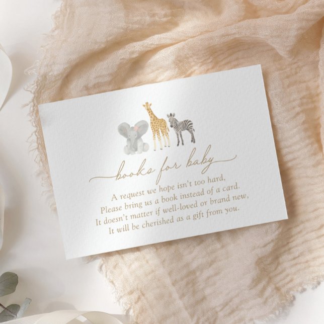 Tarjeta De Recepción Chica Safari Animales Baby Shower Libros para bebé (Subido por el creador)