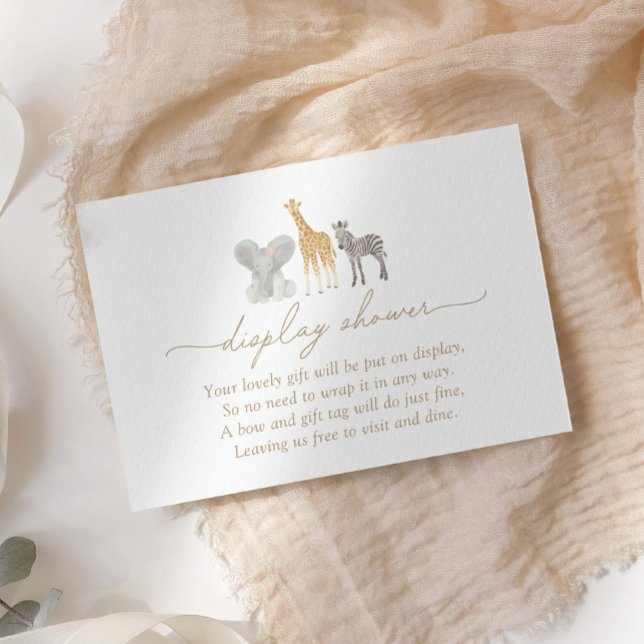Tarjeta De Recepción Chica Safari Animals Baby Shower Display Shower (Subido por el creador)
