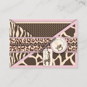 Tarjeta De Recepción Chica Safari recordatorio Notecard