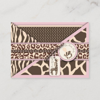Tarjeta De Recepción Chica Safari recordatorio Notecard